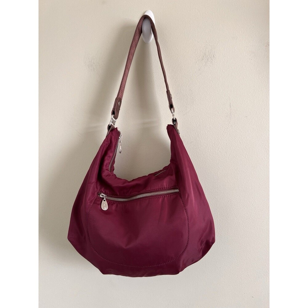 Baggallini Burgundy Nylon Adjustable StrapShoulder Bag/Crossbody Purse